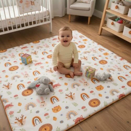 Aslan Figürlü Oyun Halısı Yumuşak Pamuklu, Unisex